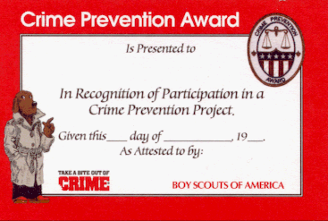 Crime Prevention Program Wallet Card