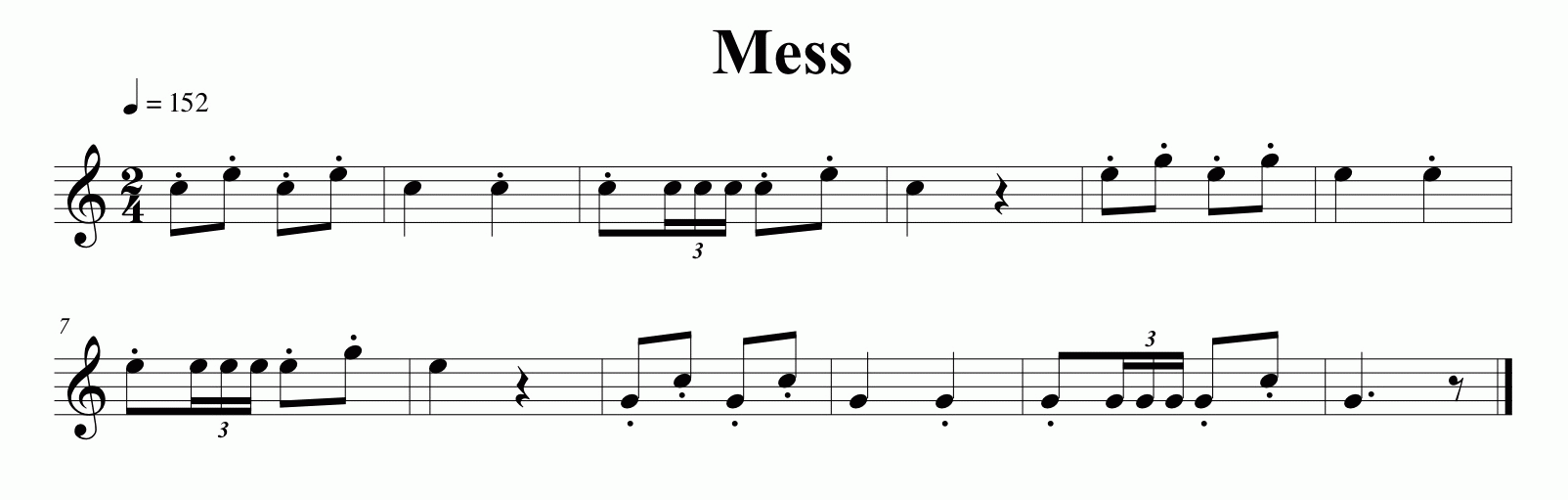 Music for the Mess bugle call