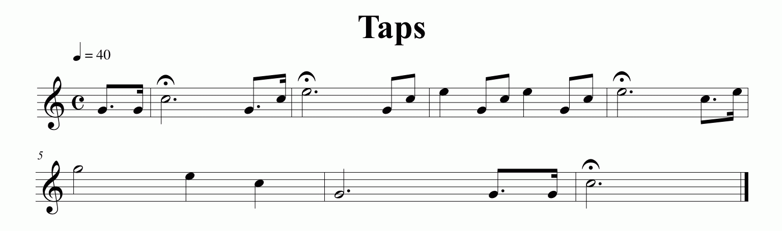 Music for the Taps Bugle Call