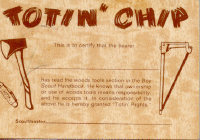 Old version of Totin' Chip Wallet Card (4234)
